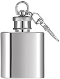 Mini Flask Keychain - Stainless Steel