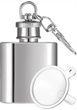 Mini Flask Keychain - Stainless Steel