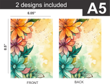 Floral Teacup - Notebook & Journal Covers - Sublimation Transfers