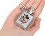 Mini Flask Keychain - Stainless Steel